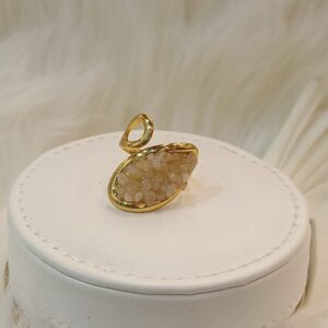 Turkish Gold-plated Adjustable Ring -Marigold