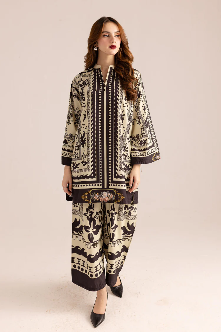 printed lawn cord set – effortless elegance