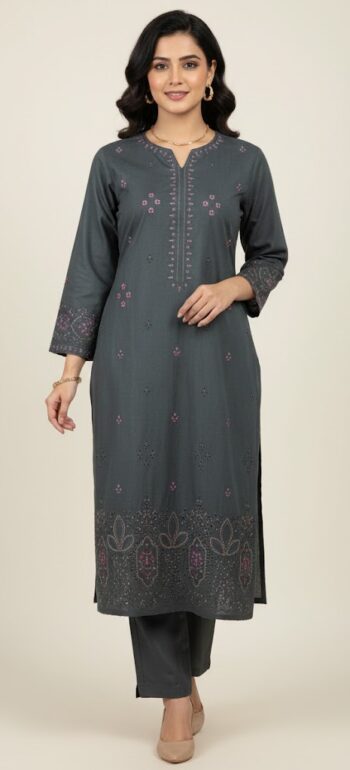 lawn embroidered chikankari shirt (copy)